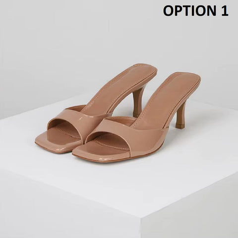 New Summer Square Toe Thin Heels CODE: KAR4568