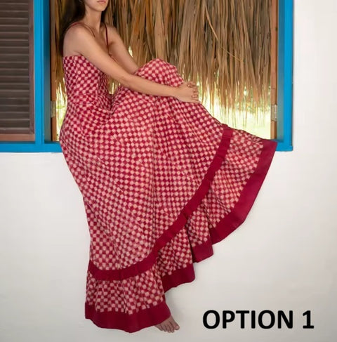 New board Print Ruffles Trim Flowy Strap Maxi Long Dress CODE: KAR4583