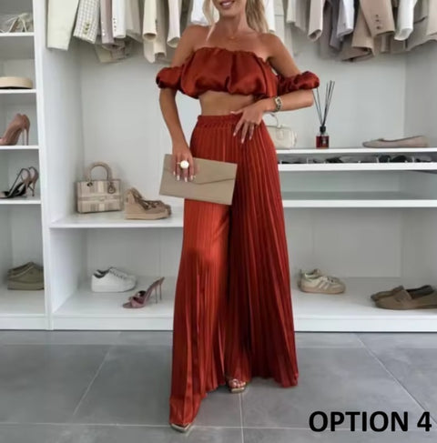 New Sexy Office Ladies Pleated Suit Set CODE: KAR4588