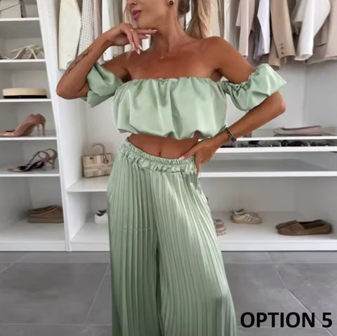 New Sexy Office Ladies Pleated Suit Set CODE: KAR4588