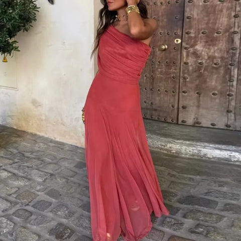 New Fashion Off Shoulder Casual Long Dress CODE: KAR4591
