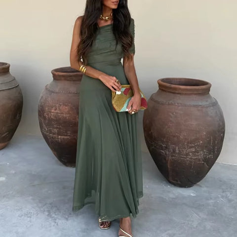 New Fashion Off Shoulder Casual Long Dress CODE: KAR4591