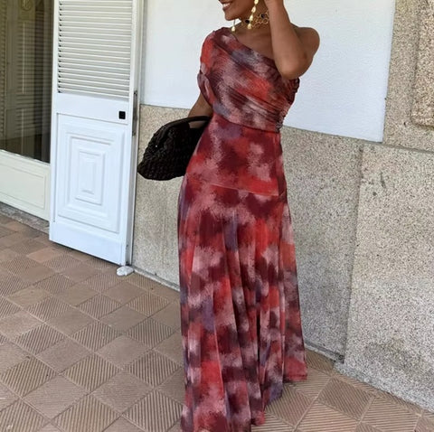New Fashion Off Shoulder Casual Long Dress CODE: KAR4591