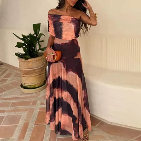New Fashion Off Shoulder Casual Long Dress CODE: KAR4591