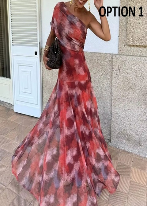 New Fashion Off Shoulder Casual Long Dress CODE: KAR4591
