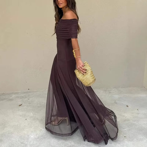 New Fashion Off Shoulder Casual Long Dress CODE: KAR4591