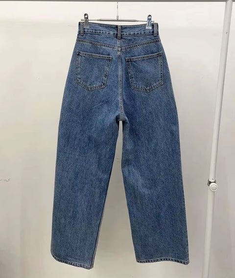 New Irregular Design High Waisted Fashion Jeans Pant CODE: KAR4592