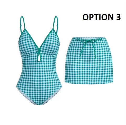 New Summer Bathing Swimwear And Skirt 2 Piece Sets CODE: KAR4596