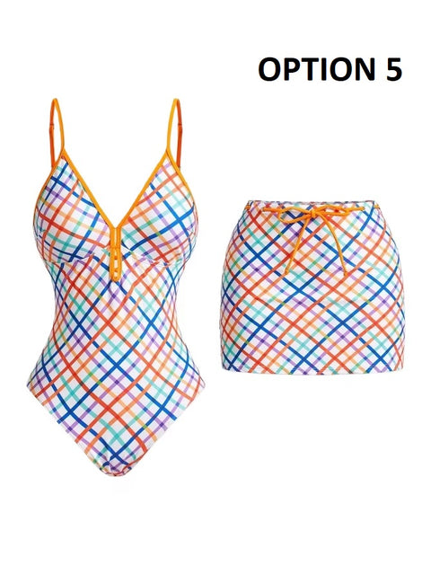New Summer Bathing Swimwear And Skirt 2 Piece Sets CODE: KAR4596