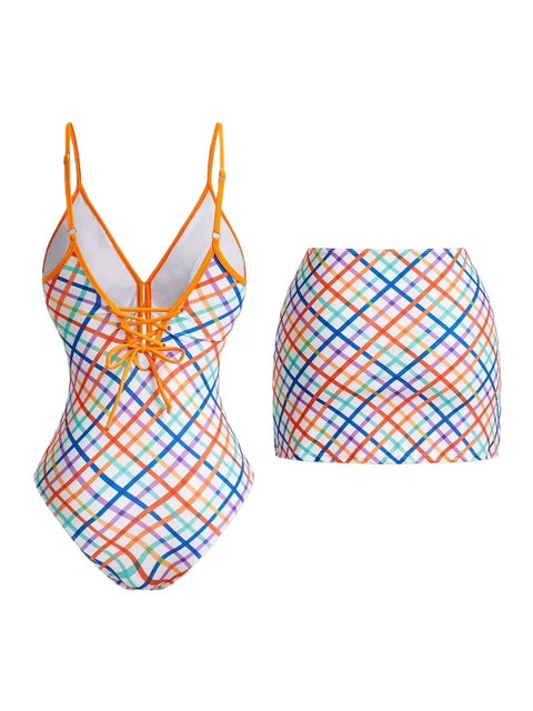 New Summer Bathing Swimwear And Skirt 2 Piece Sets CODE: KAR4596