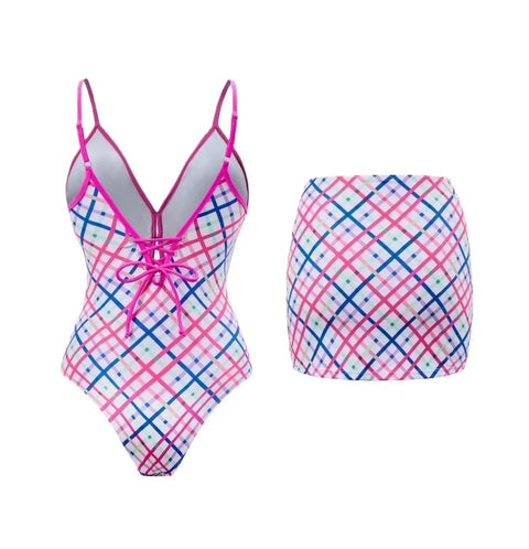 New Summer Bathing Swimwear And Skirt 2 Piece Sets CODE: KAR4596