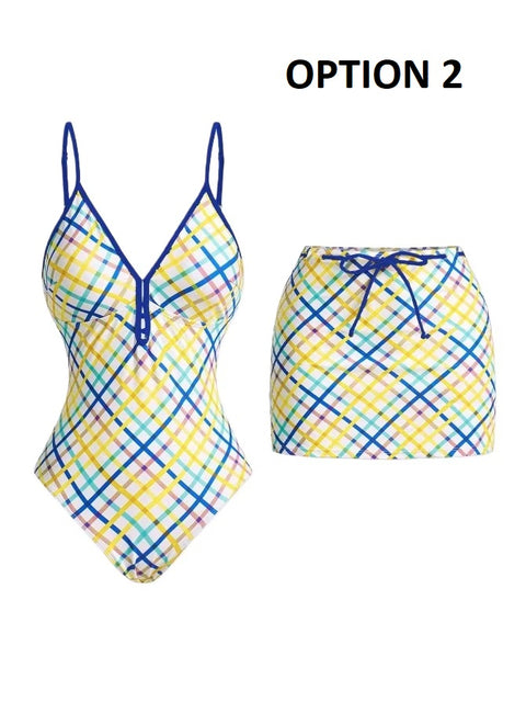 New Summer Bathing Swimwear And Skirt 2 Piece Sets CODE: KAR4596