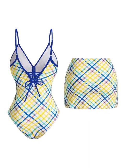 New Summer Bathing Swimwear And Skirt 2 Piece Sets CODE: KAR4596