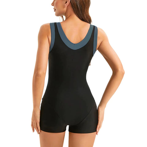 New Zipper Sleeveless Slim Swimsuit CODE: KAR4598