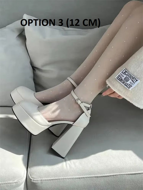 New Summer Square Head High Heels CODE: KAR4611
