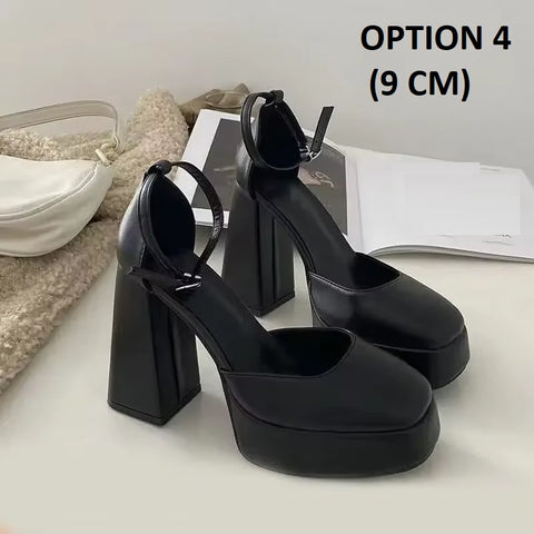New Summer Square Head High Heels CODE: KAR4611