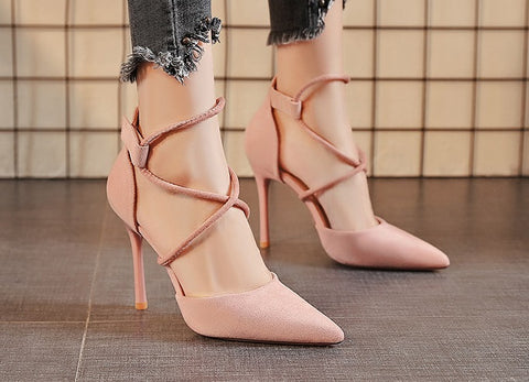 New Fashion Sexy Pointed Suede Hollow High Heels CODE: KAR4612