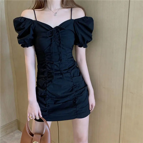 New Fashion  Sexy Off-shoulder Tank Mini Dress CODE: KAR4615