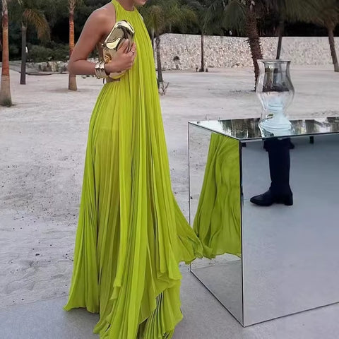 New Fashion O-neck Sleeveless Long Top and Skirt 2pc Set CODE: KAR4621