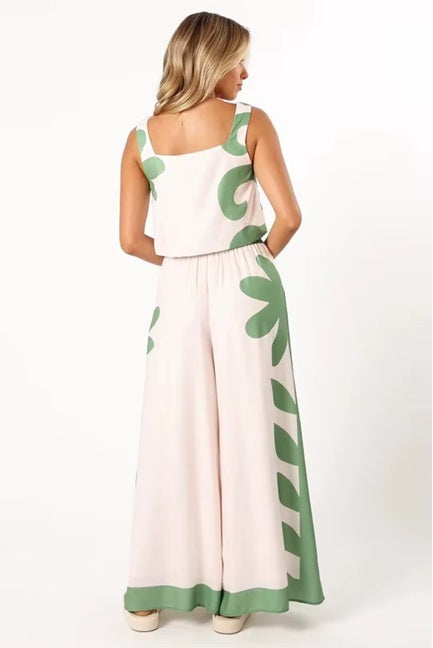 New Short Sleeveless High Waist Two Piece Set CODE: KAR4622