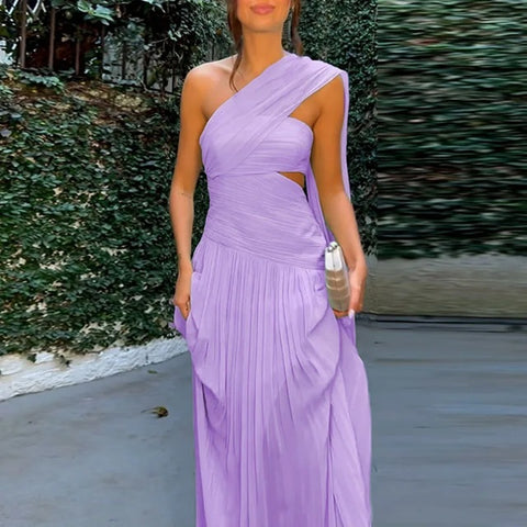 New Sexy Strapless Ribbon Pleated Backless Long Dress CODE: KAR4624