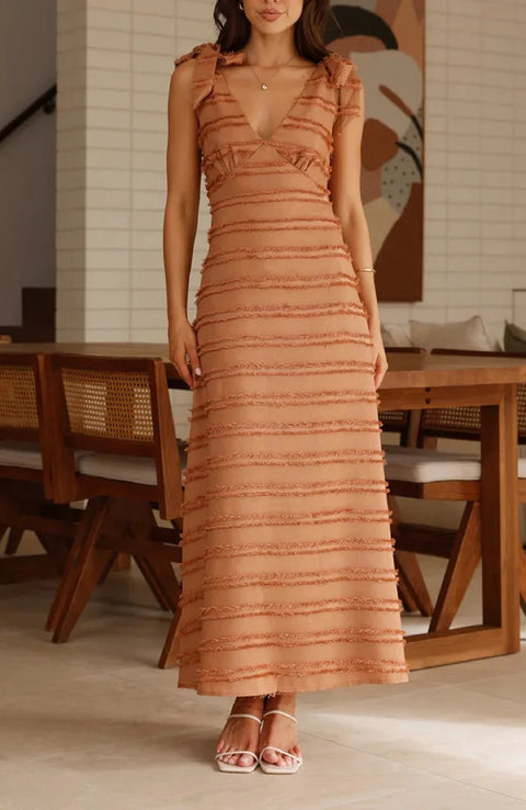 New Summer Elegant Retro Style Textured Dress CODE: KAR4643