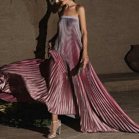 New Elegant Flower Print Backless Long Dress CODE: KAR4648