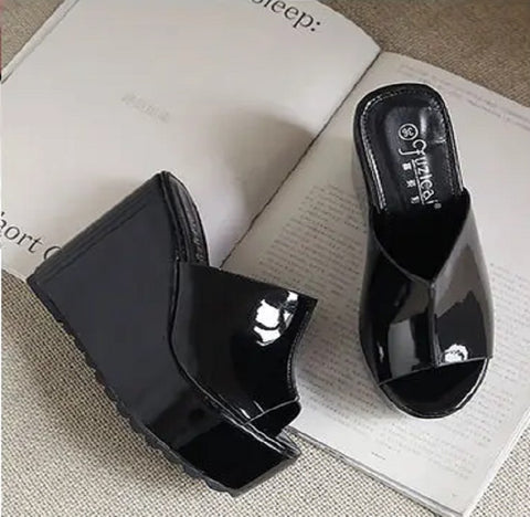 New Arrival Summer Concise  Peep Toe Wedges Platform Sandals CODE: KAR4650