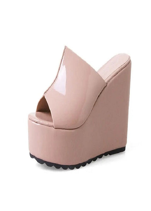 New Arrival Summer Concise  Peep Toe Wedges Platform Sandals CODE: KAR4650