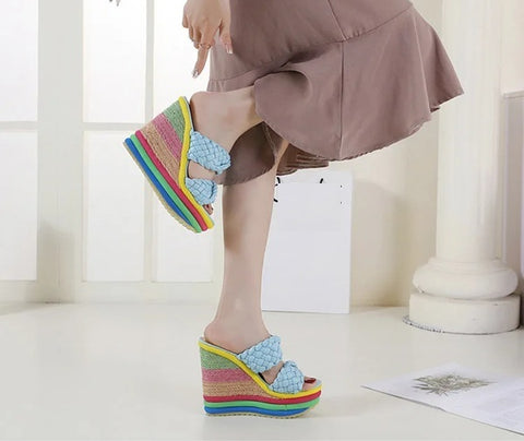 New Summer Custom Slides Fashion Platform  Sandals CODE: KAR4651