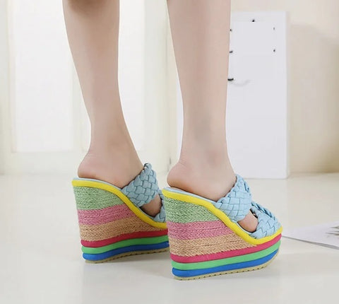 New Summer Custom Slides Fashion Platform  Sandals CODE: KAR4651