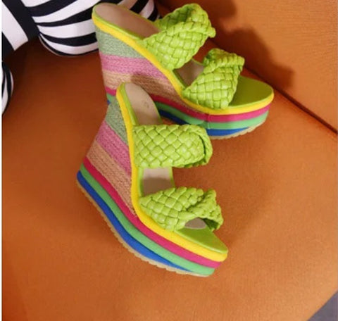 New Summer Custom Slides Fashion Platform  Sandals CODE: KAR4651