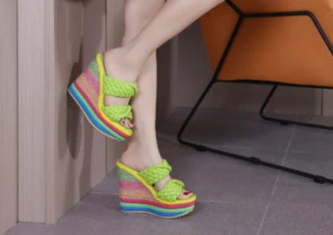 New Summer Custom Slides Fashion Platform  Sandals CODE: KAR4651