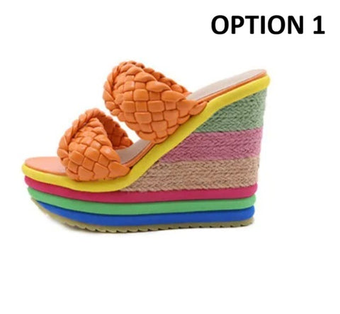 New Summer Custom Slides Fashion Platform  Sandals CODE: KAR4651