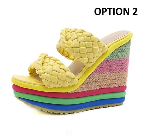 New Summer Custom Slides Fashion Platform  Sandals CODE: KAR4651