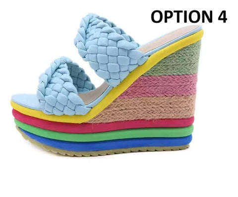 New Summer Custom Slides Fashion Platform  Sandals CODE: KAR4651
