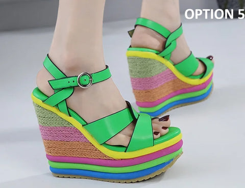 New Wedge Heel Thick Soled Platform Sandal CODE: KAR4652