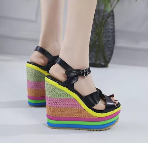 New Wedge Heel Thick Soled Platform Sandal CODE: KAR4652