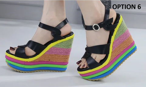 New Wedge Heel Thick Soled Platform Sandal CODE: KAR4652