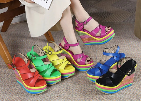 New Wedge Heel Thick Soled Platform Sandal CODE: KAR4652