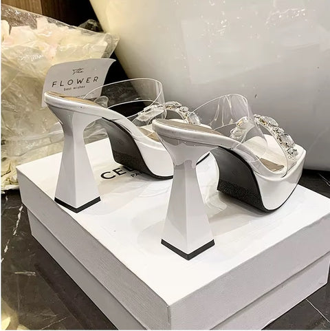 New Fashion Glitter Slides Mules Platform Heel CODE: KAR4659