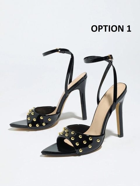 New Summer Fashion Rivet Decor Stylish High Heel CODE: KAR4665