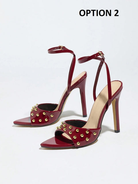 New Summer Fashion Rivet Decor Stylish High Heel CODE: KAR4665