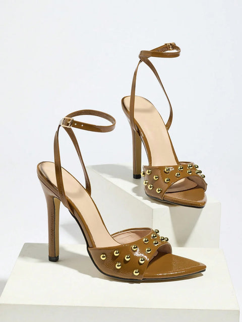 New Summer Fashion Rivet Decor Stylish High Heel CODE: KAR4665