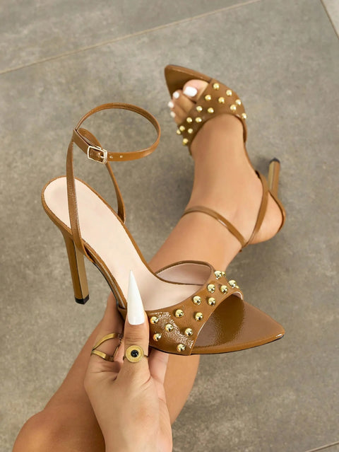 New Summer Fashion Rivet Decor Stylish High Heel CODE: KAR4665