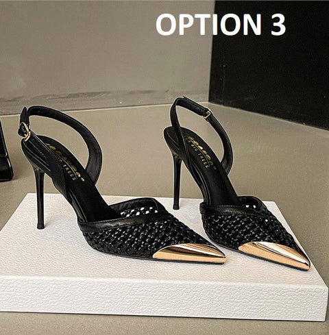 New Fashion hollow woven slim Heels CODE: KAR4666
