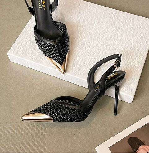 New Fashion hollow woven slim Heels CODE: KAR4666