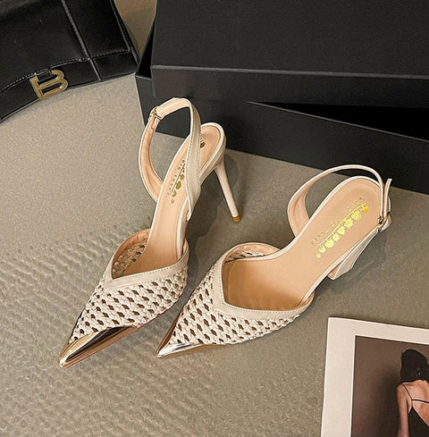 New Fashion hollow woven slim Heels CODE: KAR4666