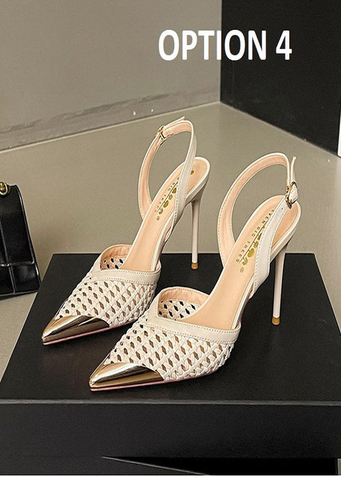 New Fashion hollow woven slim Heels CODE: KAR4666