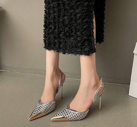 New Fashion hollow woven slim Heels CODE: KAR4666